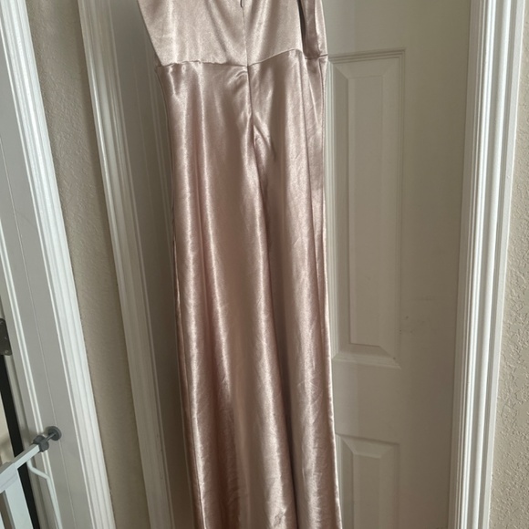 Birdy Grey Jay Shiny Satin Dress Taupe - Picture 5 of 5
